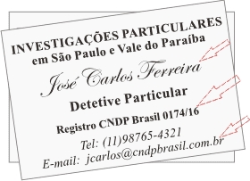 cartão cadastro nacional de detetives