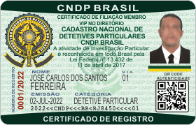 carteira cadastro nacional de detetives